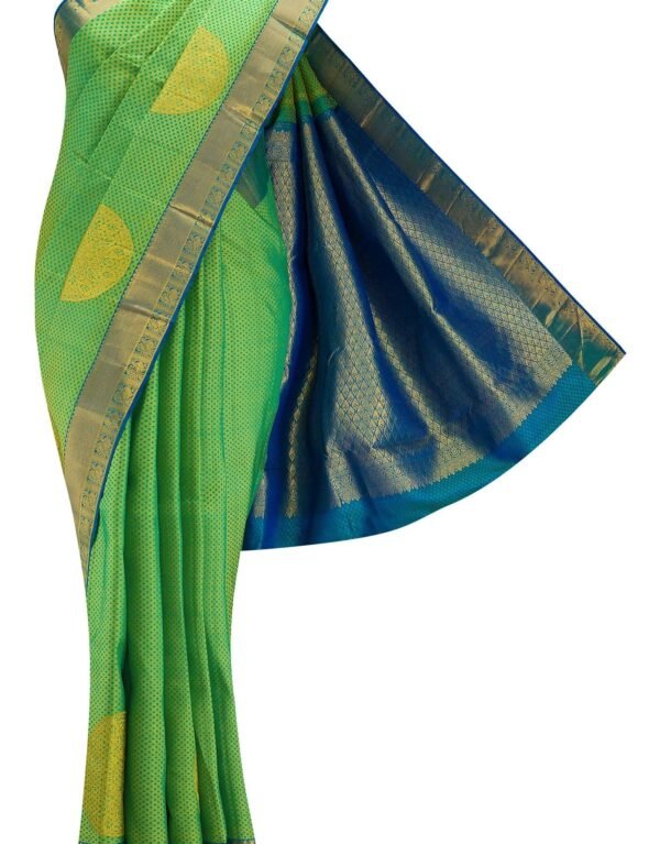 Green Dual Tone Kanchipuram Silk Saree