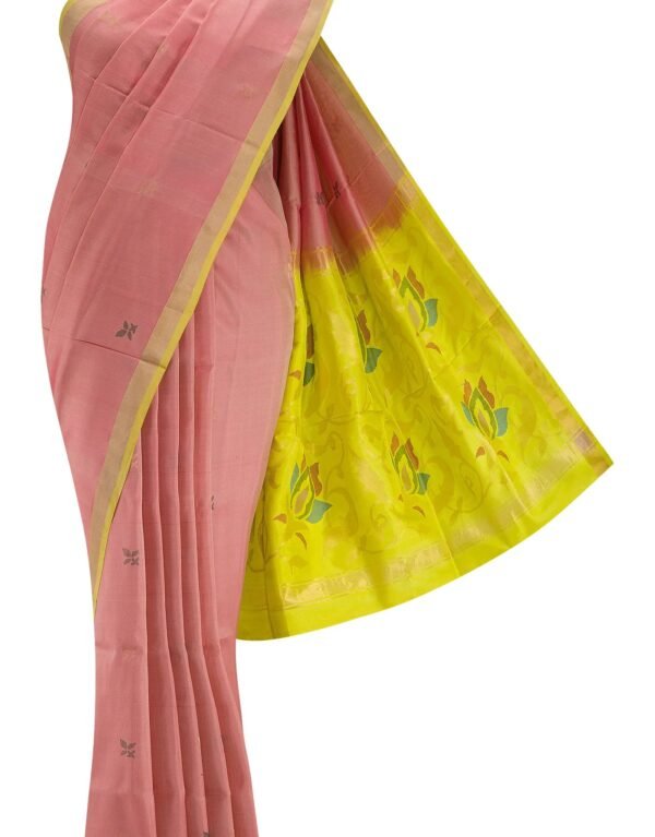 Pink Dual Tone Uppada Silk Saree