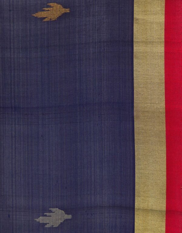 Navy Blue Dual Tone Uppada Silk Saree