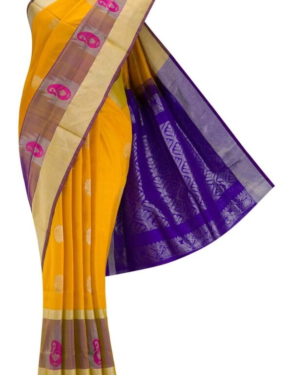 Mustard Dual Tone Uppada Silk Saree