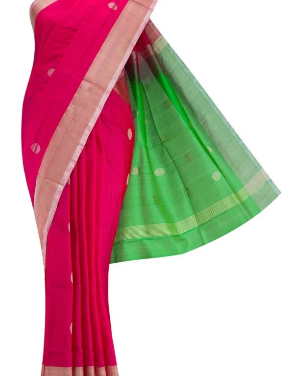 Pink Dual Tone Uppada Silk Saree