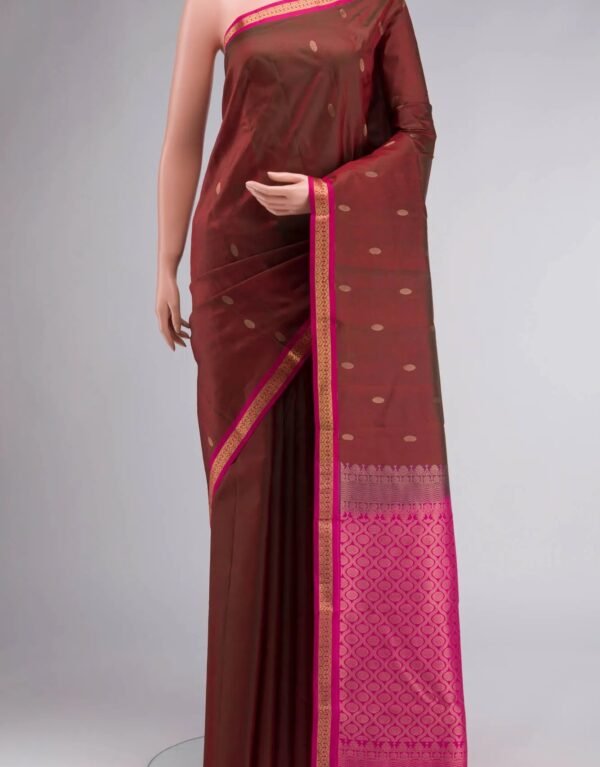 Maroon Kanchipuram Silk Saree