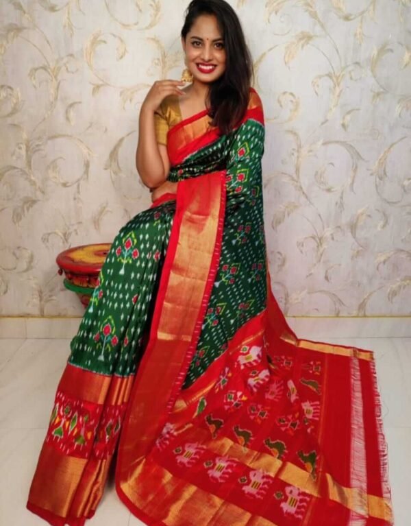 Pochampally ikkat silk saree /Sarees/ Ikkat sarees/ Ikat sarees/ silk sarees/Handwoven saree