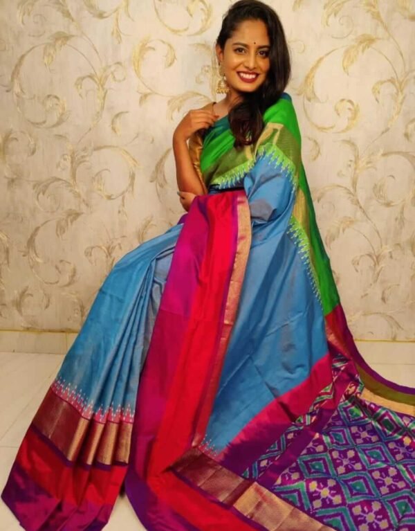 Pochampally ikkat silk saree /Sarees/ Ikkat sarees/ Ikat sarees/ silk sarees/Handwoven saree