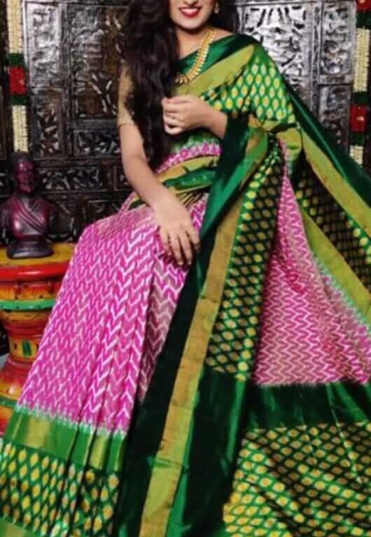 Pochampally ikkat silk saree /Sarees/ Ikkat sarees/ Ikat sarees/ silk sarees/Handwoven saree