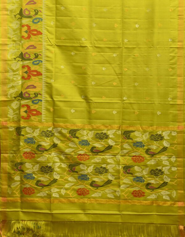 Light Green Uppada Silk Handloom Saree