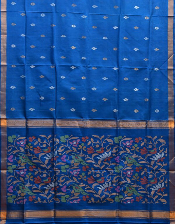 Dark Blue Uppada Silk Handloom Saree