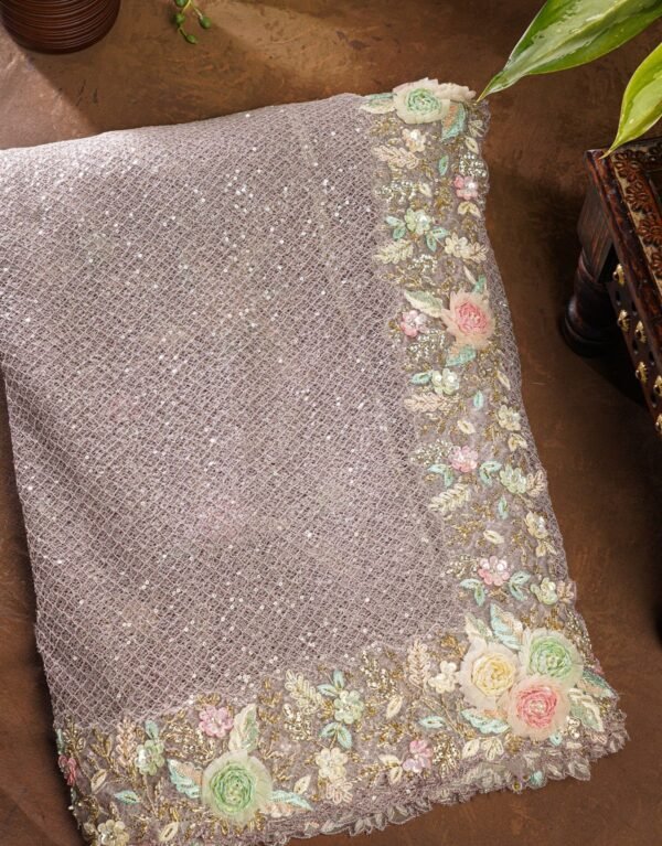 Fancy Tissue Lilac Saree