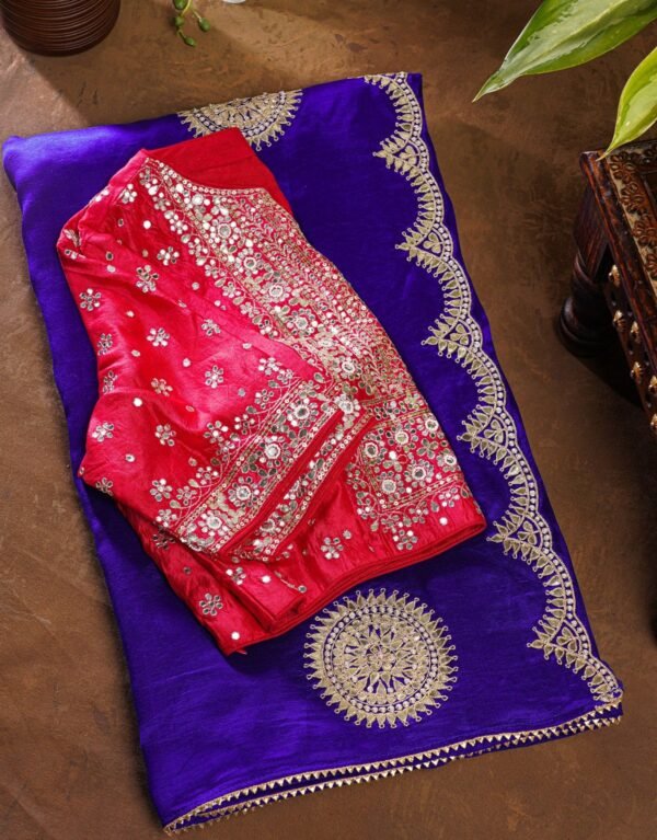 Fancy Silk Royal Blue Saree