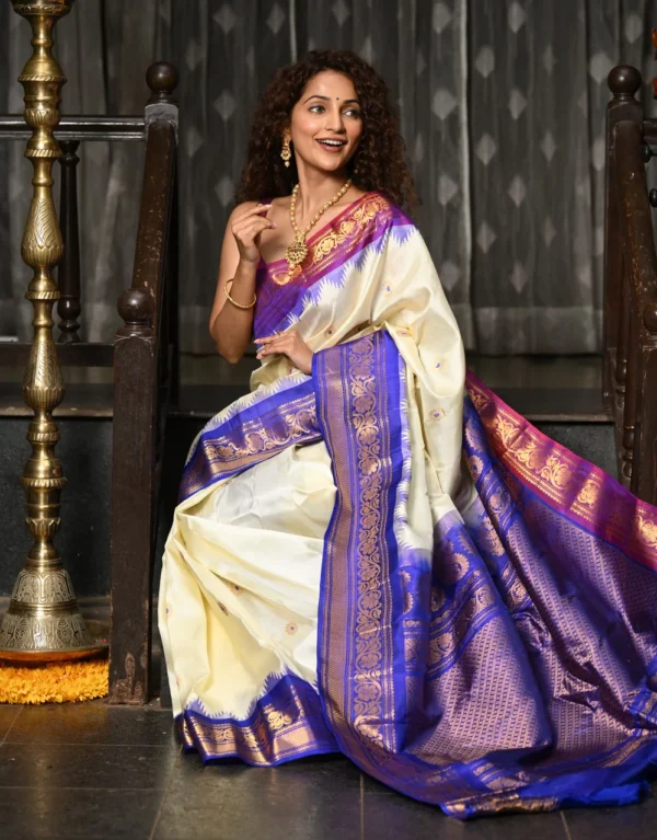 Gadwal Ganga Jamuna Border Saree