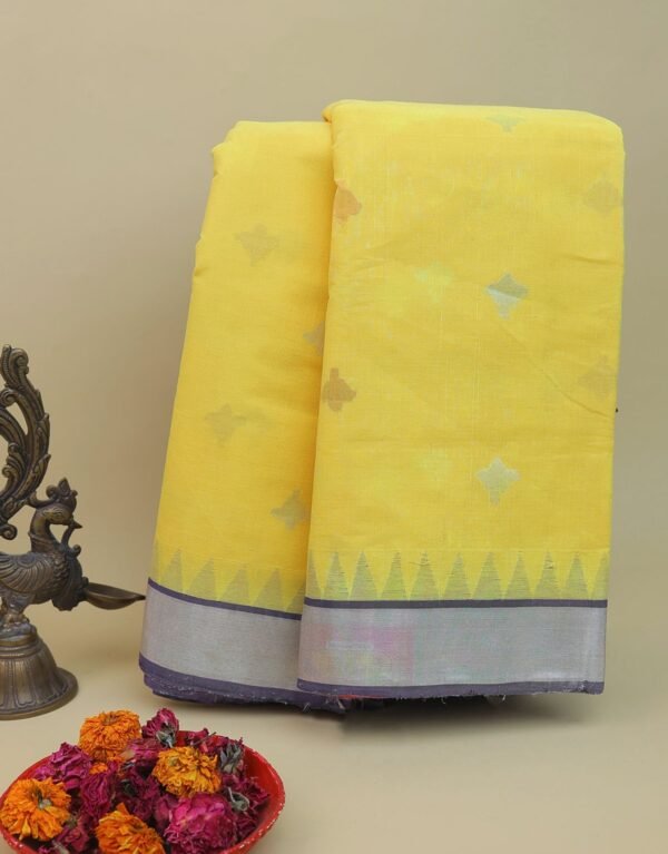Khaadi Cotton Yellow Saree